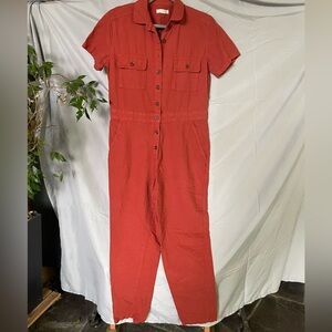 Outerknown Deep Orange Terra Cotta Jumpsuit